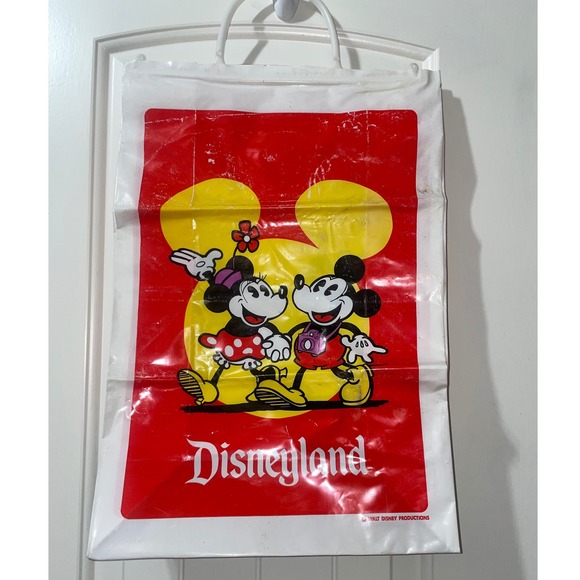 Walt Disney Handbags - Vintage Walt Disney Disneyland Mickey Mouse Minnie Souvenir Shopping Bag 1980s